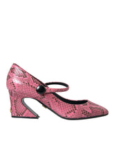 Dolce & Gabbana Pink Python Leather Mary Jane Heels Shoes -   -  Dolce & Gabbana.